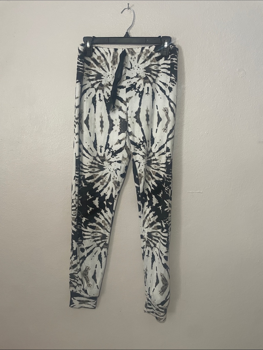 Tie-Dye Jogger Pants - Black & White